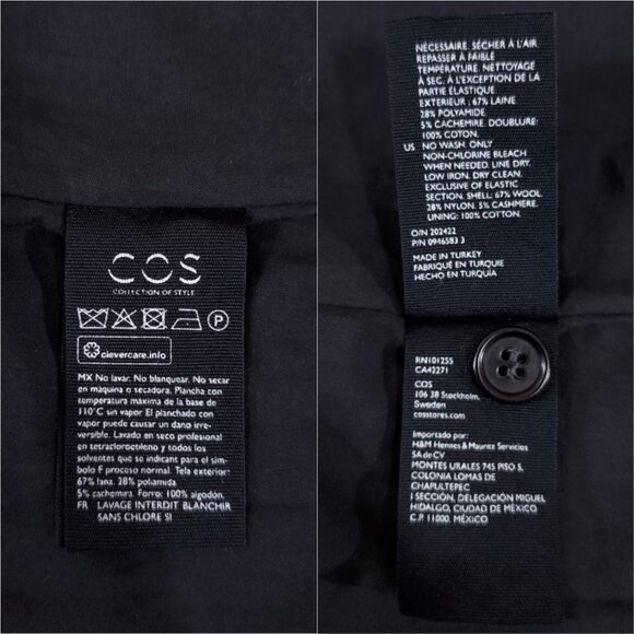 NWT COS Mens Size 34R Wool Mix Felt Boilersuit Jumpsuit Lined Gray Rare $225 - Picture 11 of 16